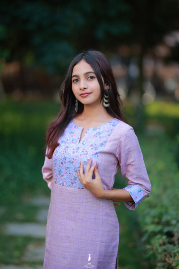Lavender bliss floral kurthi