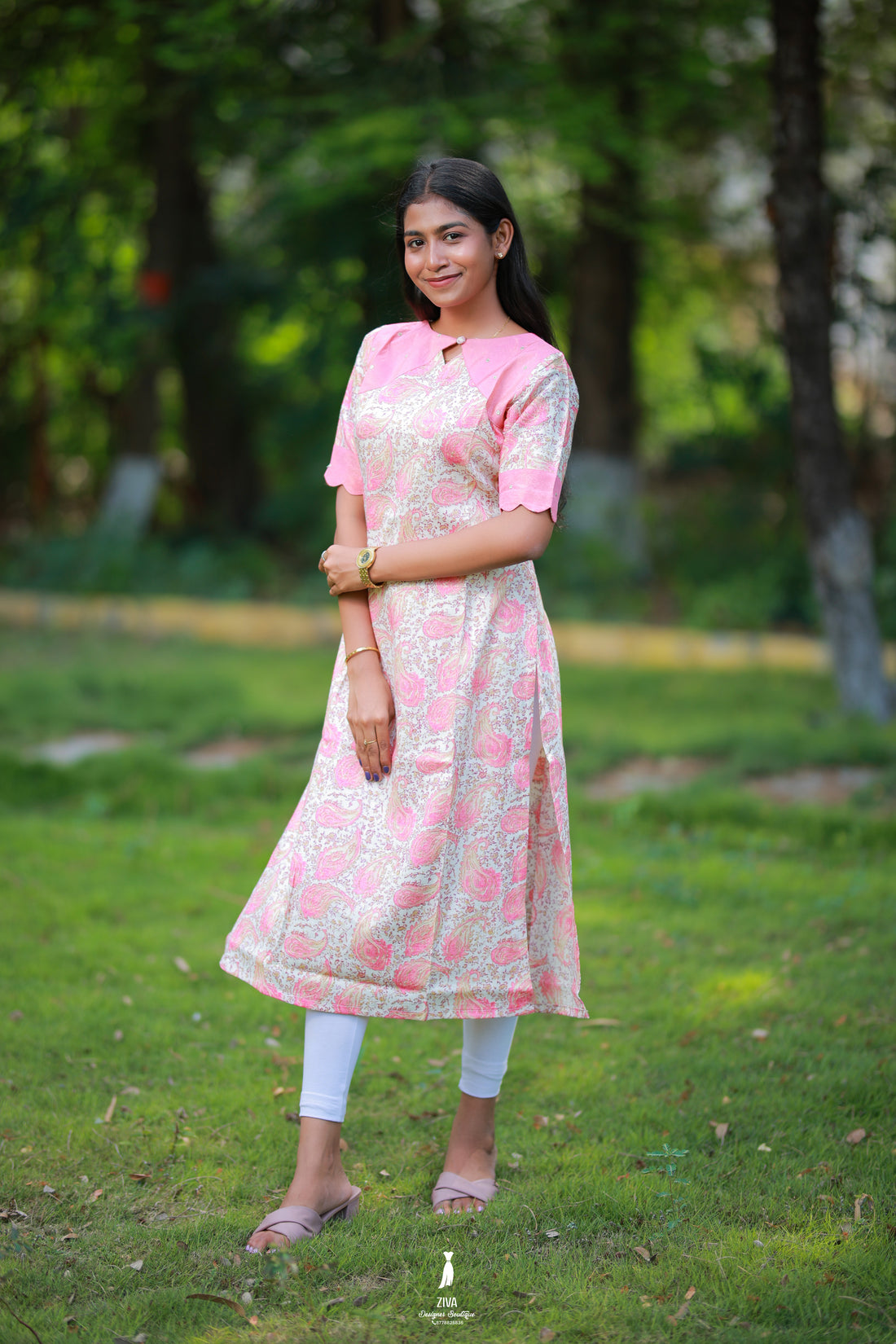 Blush Brocade Elegance Kurti