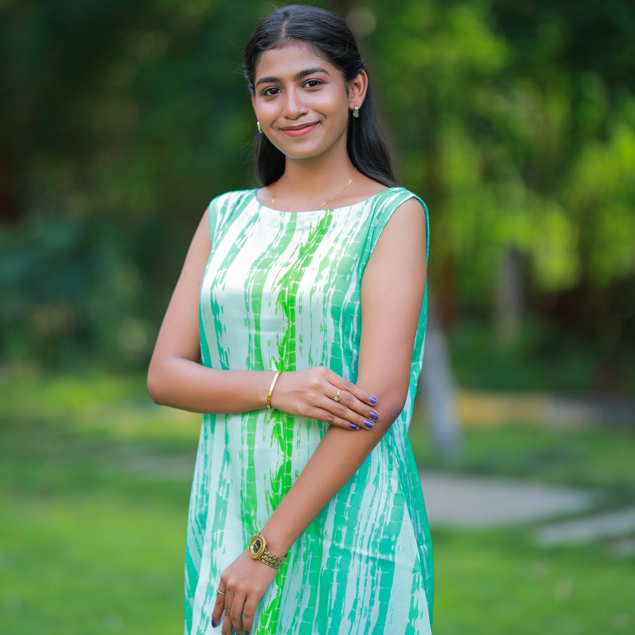 Mint Breeze Sleeveless a line Kurti